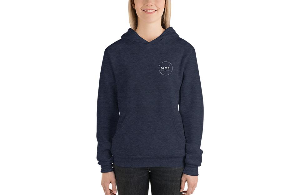 Solé Logo - Womens Navy Hoodie