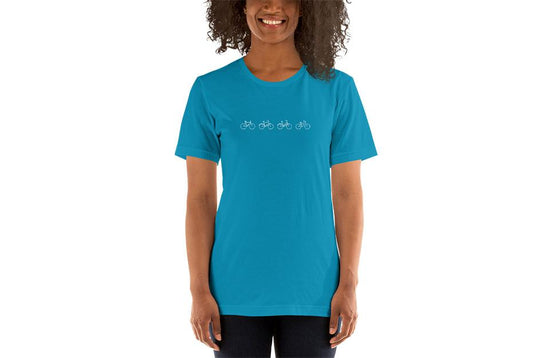 Lined Up - Womens Teal T-Shirt