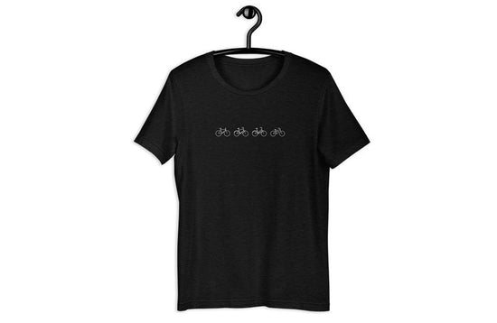 Lined Up - Womens Heather Black T-Shirt