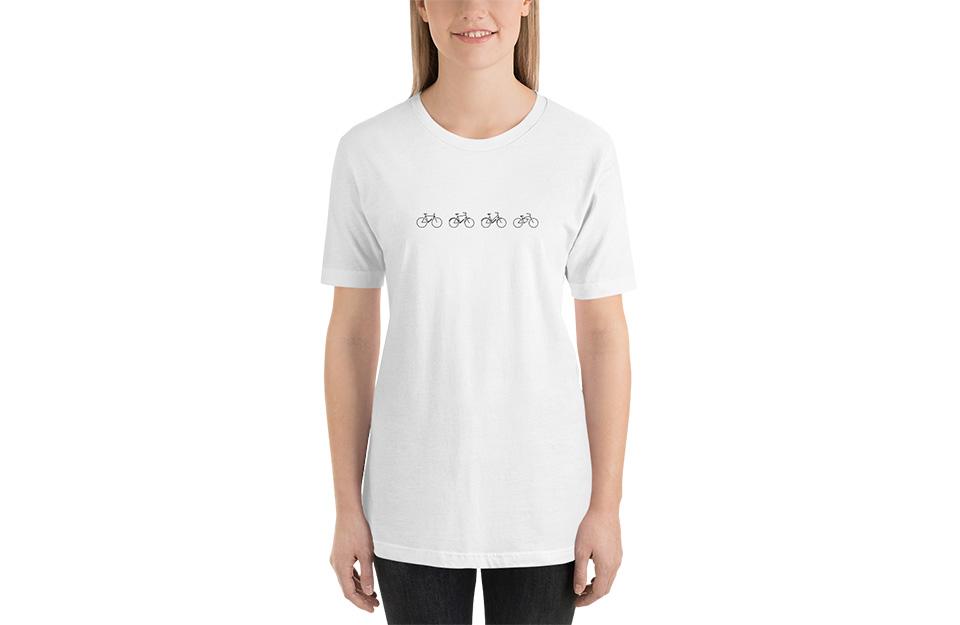 Lined Up - Womens White T-Shirt