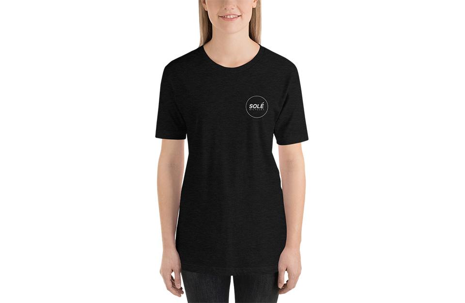 Load image into Gallery viewer, Solé Logo - Womens Heather Black T-Shirt
