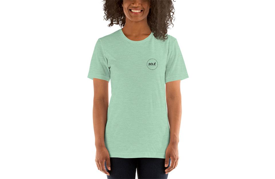 Load image into Gallery viewer, Solé Logo - Womens Heather Prism Mint T-Shirt
