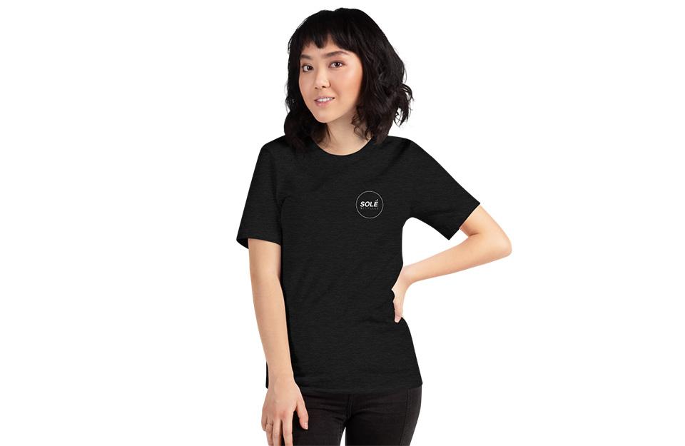 Sun Chasers - Womens Heather Black T-Shirt – Solé Bicycles