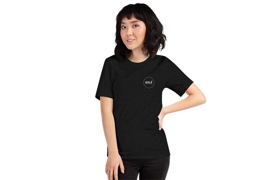 Load image into Gallery viewer, Sun Chasers - Womens Heather Black T-Shirt
