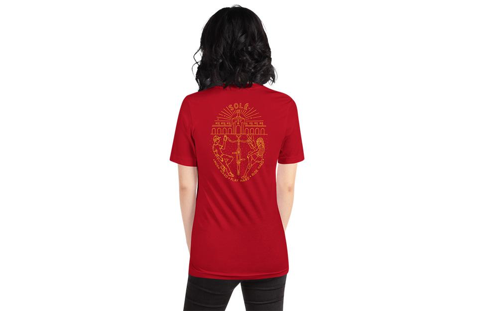 Work Hard, Play Hard - Womens Red T-Shirt