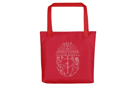 Load image into Gallery viewer, Sun Chasers - Red Tote Bag
