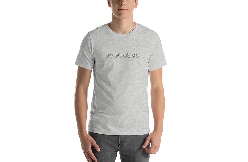 Lined Up - Mens Heather Grey T-Shirt