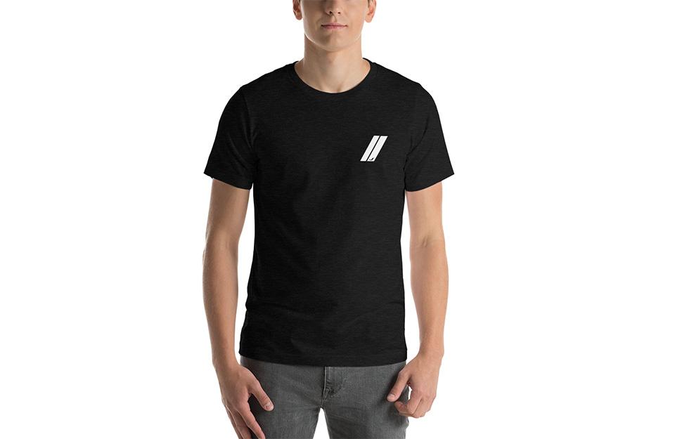 Stripes - Mens Black Heather T-Shirt