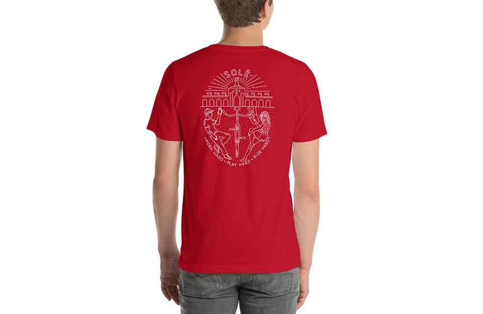 Work Hard, Play Hard - Mens Red T-Shirt