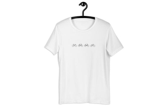 Lined Up - Mens White T-Shirt